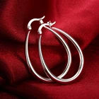 Plated Hoop Popular Circular Plated Silver Romantic Style Hoop Earrings For Girls