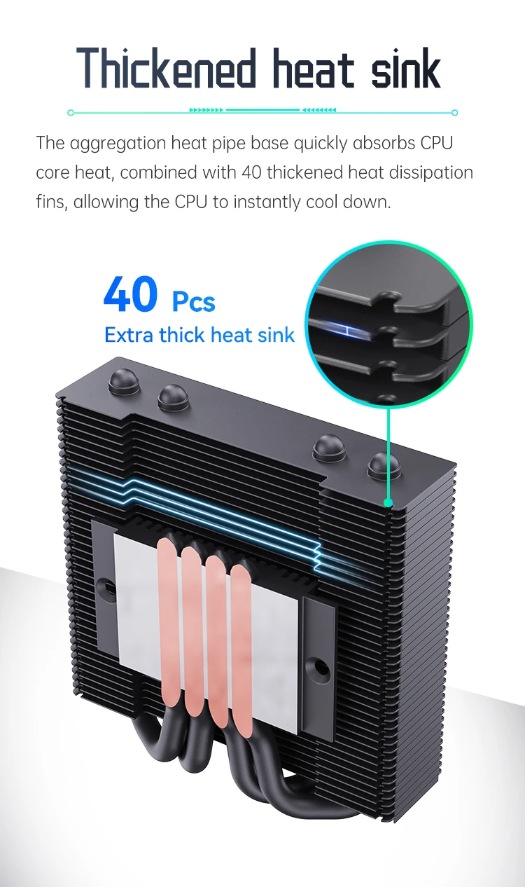 Air Cooler, SNOWMAN, ARGB, CPU, LGA - detail 24