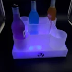 Factory Best Price Color Changing LED Glowing Bar Wine Bottle Display Rack Simple Plastic Led Display Shelf