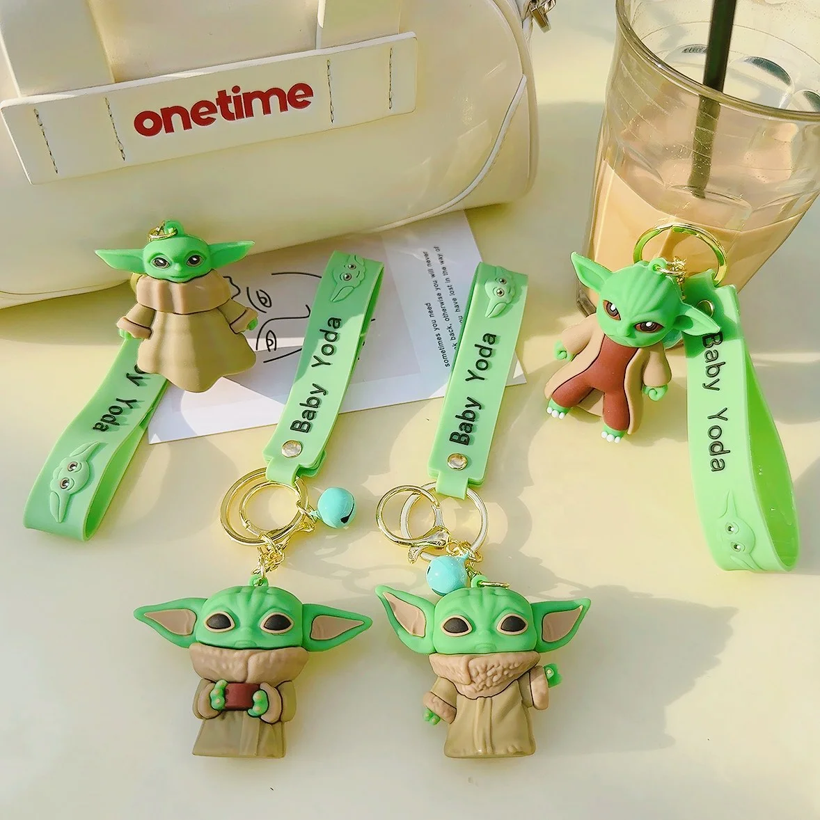 Wholesale Small Gifts New style Yoda Personality Yoda Stereo Cartoon Doll Bag Pendant Hanging Accessories Stars Wars Keychain