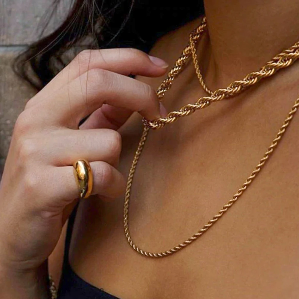 Buy Twisted Chain Necklace,18k Gold 