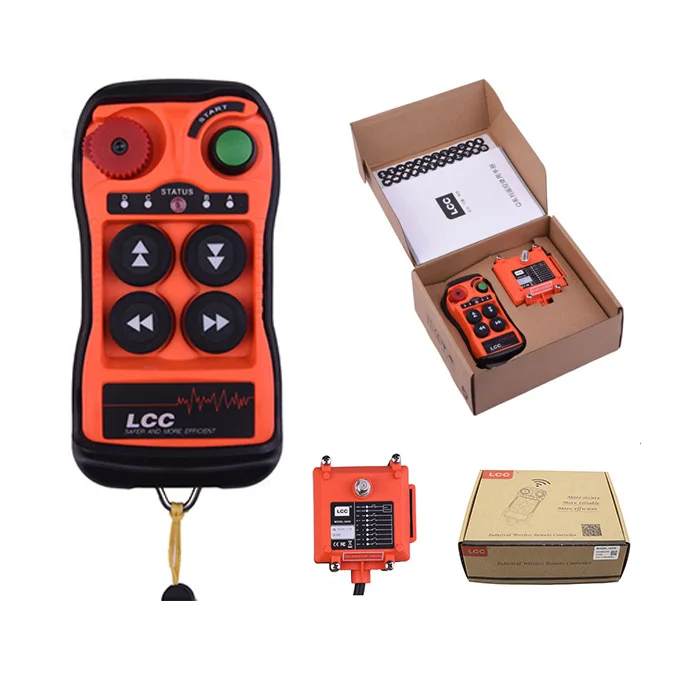 Transmitter+Receiver Hoist Crane Industrial Wireless Remote Control 4 Button 