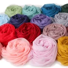 Blue Scarf Custom Made 200s Water Soluble Summer Pink Blue Italian New Pure Cashmere Scarf