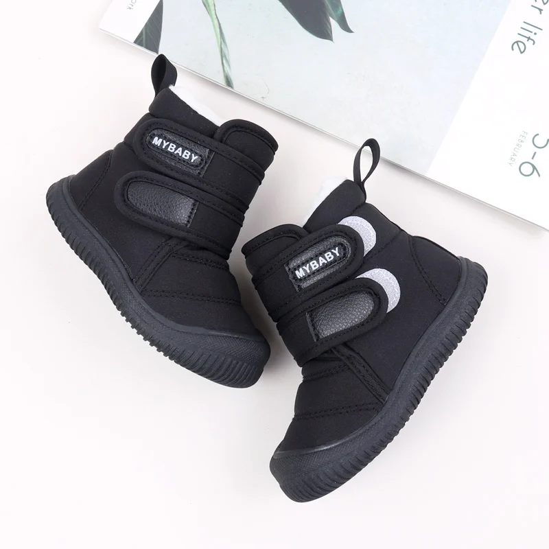 High Quality Baby Boots Winter Soft and Warm Rubber Sole Anti-slip Ankle Cover Little Boots rainbow Shoes for Kids factory