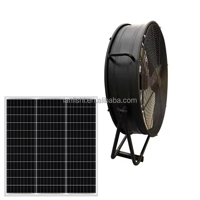 Cooling Fan, 24'', Portable, Solar, Stainless - detail 4