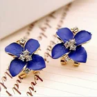 Earrings Clip Latest Product Flower Shaped Stud Earrings Female Ear Clip Small Jewelry Earrings