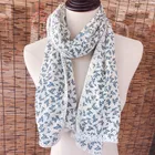 Leaf Scarf Printed Scarf Exquisite Stitching Leaf Flower Printed Scarf Children Scarf