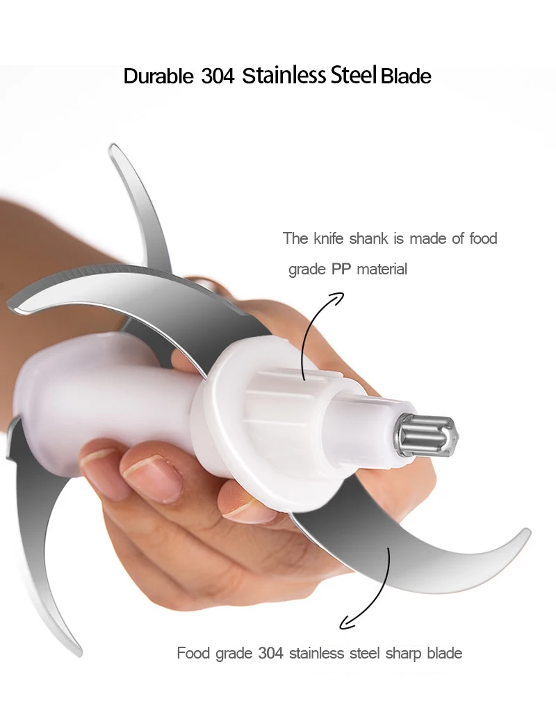 Meat Grinder 6l Stainless Steel Manual With Chopper Electric Agriculture Food Processor 2000w