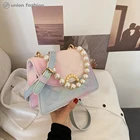 Evening Handbags New Arrive Buckle Decoration Pink Pearl Colorful Evening Handbags Crossbody Jelly Bag