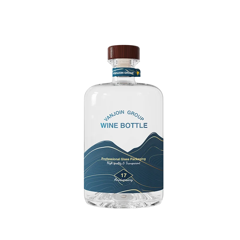 500ml 700ml 750ml Custom Label Glass Bottle For Wholesale Empty Bottles 750 Ml Glass Bottle With Stopper