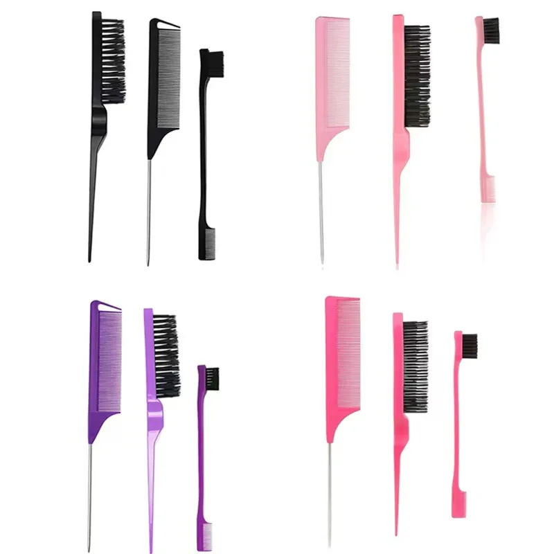 Professional Salon tangle Combs and Baby Hair Brushes Stainless Steel Straight Hair Brush supplier