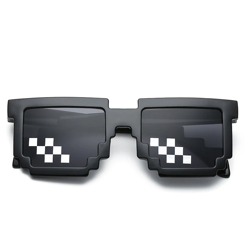 Thug Life Pixelated Sunglasses Mosaic Glasses Party Deal With It Hip Hop MLG Shades Toy 8-Bit 2 Style