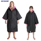 Kids Towel Premium Quality Waterproof Outer Long Sleeved Kids Dryrobe Changing Towel Robe With Hood