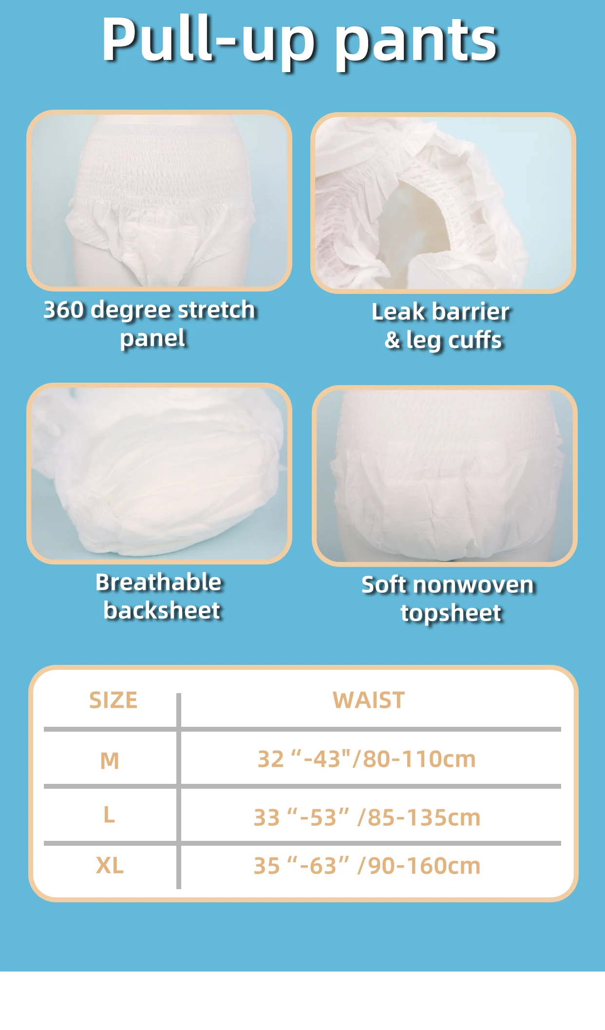 Super Absorbent Economic Disposable Cheap Adult Diapers With Private