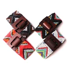 Beaded Belt Wood Buckle Women Handmade Indian Beaded Belts Fashion Bead Belt
