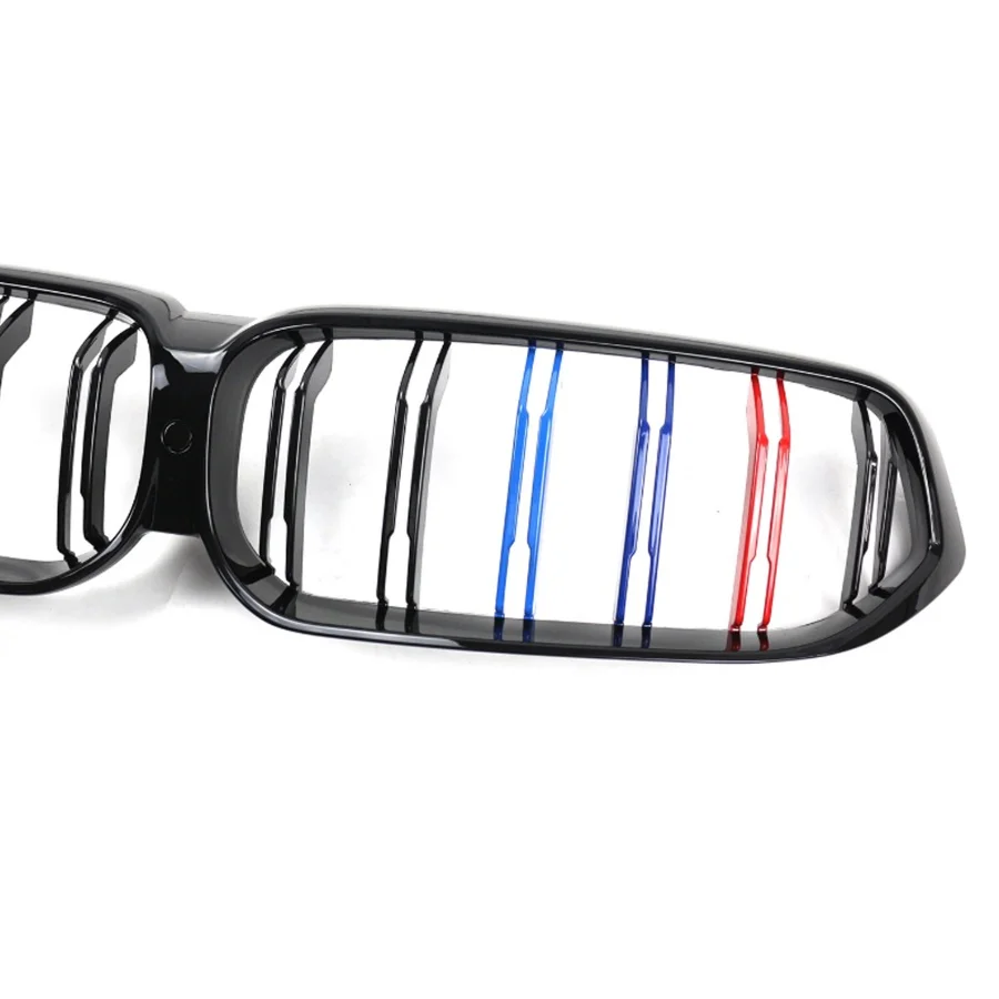 product tiypeor car dual line gloss black front grille for 2017 2020 bmw 6 series gt g32-3