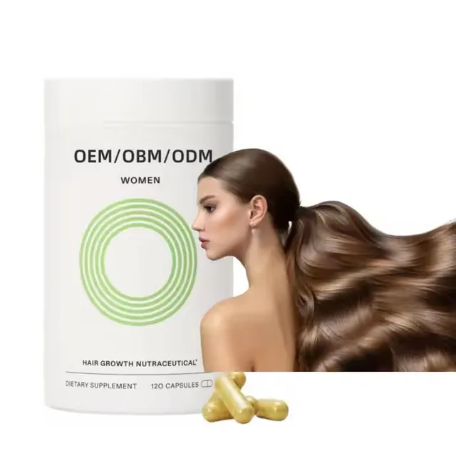 OEM private label women hair growth supplement 120 capsules