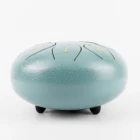 Drum SUXINRU Free Printing Logo 8inches 8tones Green Steel Tongue Drum Hand Pan Tank Good For Yoga