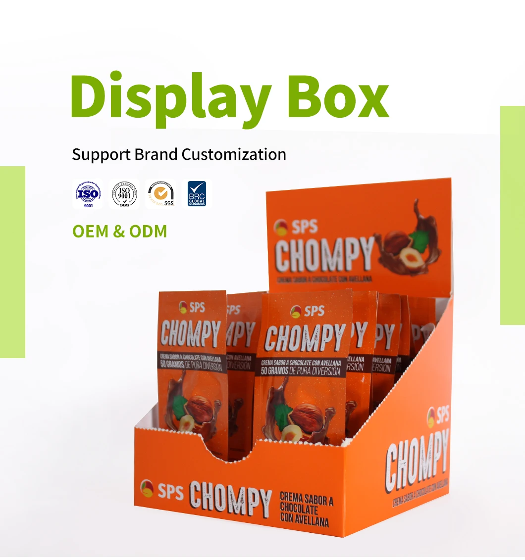 Custom Jelly Display Box with 300/350/400gsm Cardpaper Recyclable and Eco-friendly Shelf Ready Packaging Box
