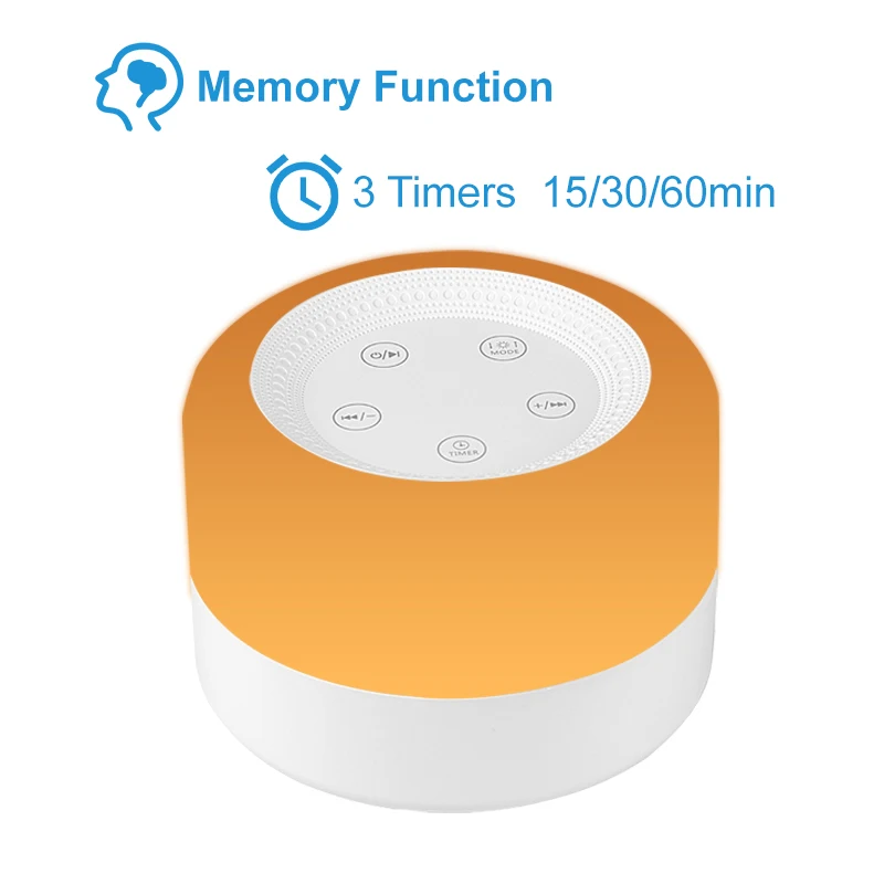 White Noise Sound Machine Baby with Night Light Rechargeable Portable Lullaby Machine Baby Soother for Kids Adults Sleep manufacture