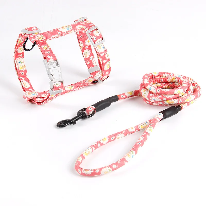 Fully Adjustable Vest Dog Harness with Leash Durable Colorful Nylon Harness Set