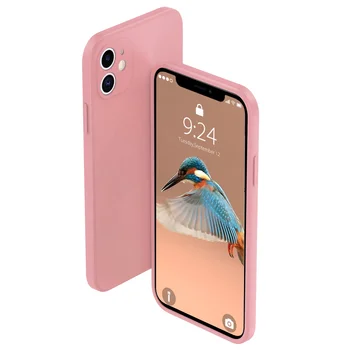 Color TPU Silicone Matte Phone Case For iPhone 12 Soft Rubber Back Cover Custom Case For iPhone 11 12 Pro Max