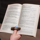Natural Handmade Natural Walnut Wood Thumb Bookmark Wooden Book Page Holder Novel Reading Accessories Gifts