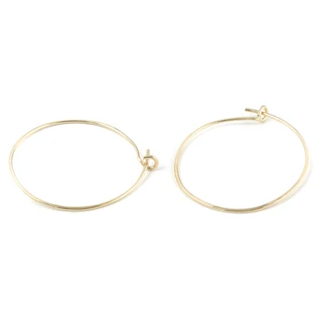 Earrings for Women Large Hoop 14K Gold Plating Hoops Big Wire Earrings Gold Hoops Earrings Aretes De Moda De China