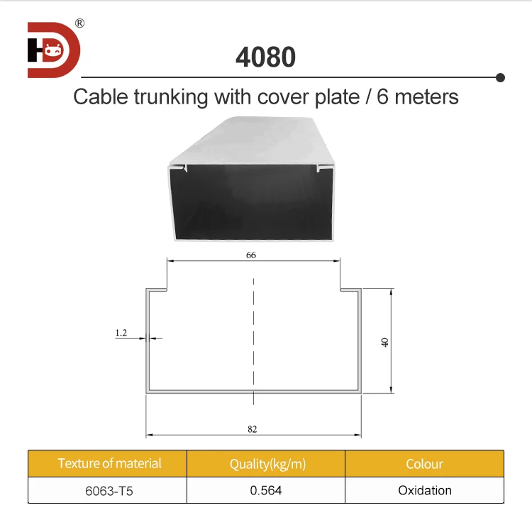 4080 Aluminum Alloy groove Aluminum Profile Trunking 50100/2850 Lamp Through U-shaped Trunking manufacture