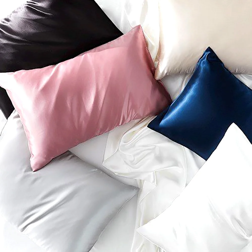 Super Soft Real Silk Pillowcase 19mm Mulberry Silk Pillow Case Gift Set Wholesale Silk Pillow Cover