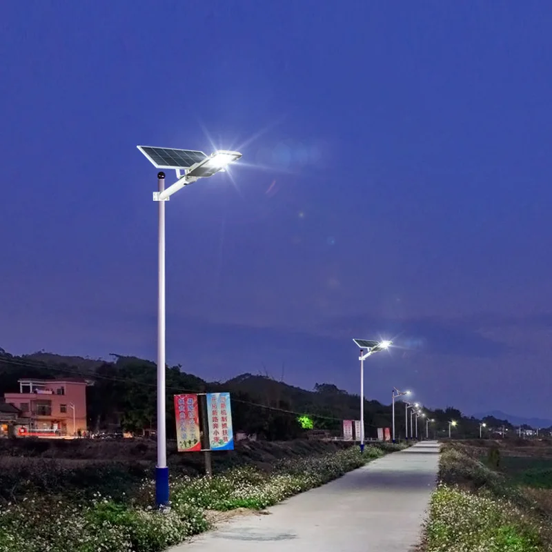 高品质智能高流明防水150瓦太阳能电池板灯杆太阳能led家庭路灯