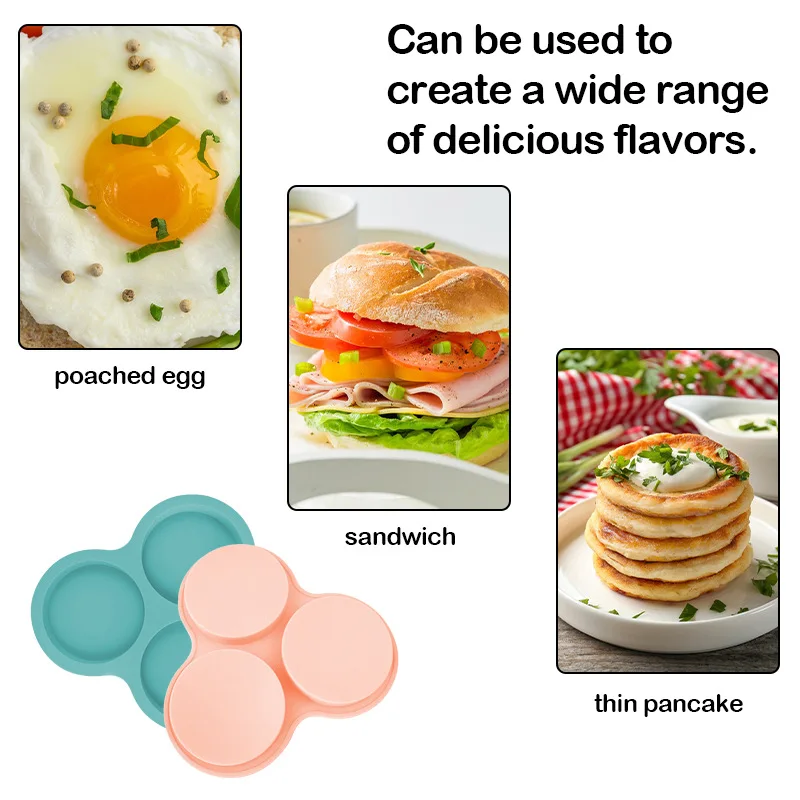 4 Inch High-Temperature Resistant Silicone Cake Molds 3 Grid Round Shapes DIY Pizza Baking Pan Tools supplier