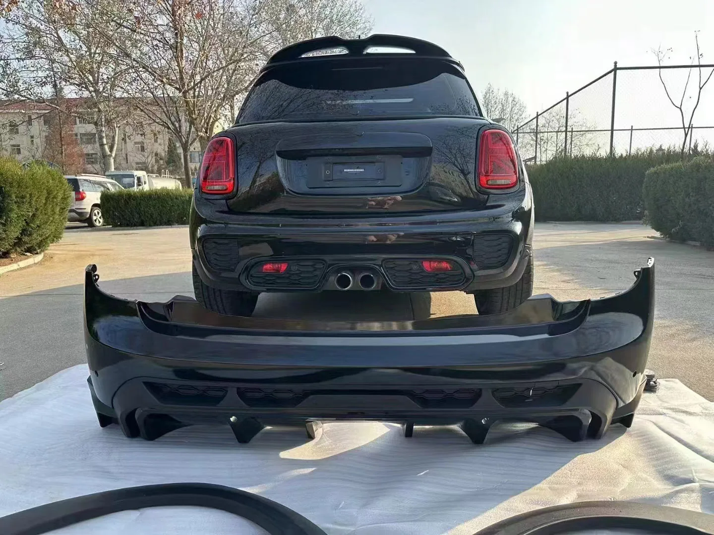 product front rear bumper set old to new version body kits for bmw mini cooper f55 f56 upgrade to 2022 jcw style body kit 2014 2021264-7