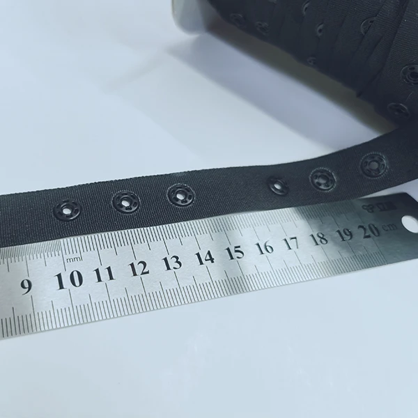 Hot selling polyester black buckle strap 18X18X36mm shirt clothing fabric webbing tape