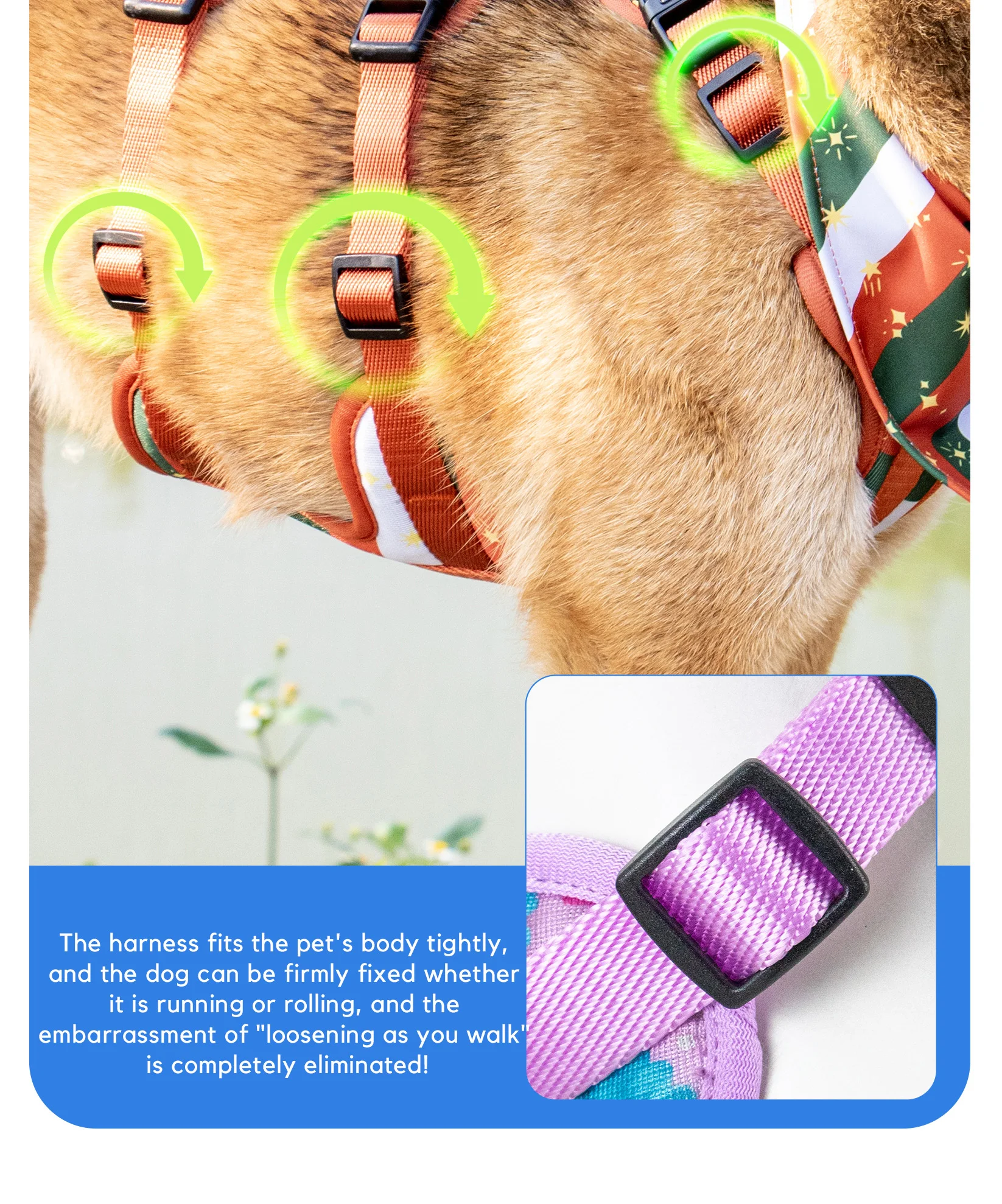 Kingspeed New Upgraded Tarrow Dog Vest Puppy Harness With Colorful Printing Dog Harness Hot Sell Pet Vest