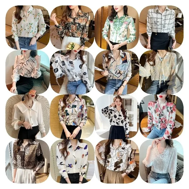 Wholesale of new women's shirts Simple long-sleeved blouses Plain color shirts Solid color plus size women's clothes