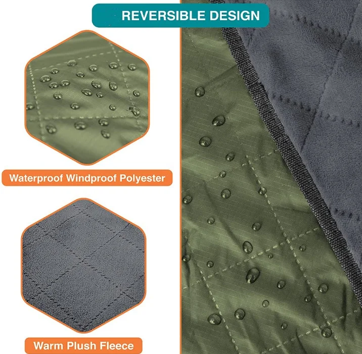 Wq Custom Recyclable Quilted Picnic Blanket Large Blanket Outdoor