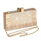 Clutch Women Acrylic Clutch Bag Glitter Marble Pattern Mini Evening Bag For Wedding Cocktail Party Prom