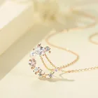 Pearl Necklace Name Necklace Drop Shipping Small Pearl Necklace 925 Pearl Cubic Zircon Necklace Moon Necklace