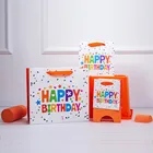Gift Gift Bag Birthday Customized Logo Blue Color Plus Size Large Type Print Kids Birthday Gift Paper Bag