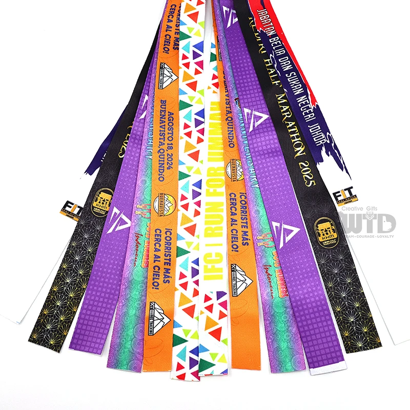 product custom polyester lanyard with personalized logo factory direct sale colorful neck strap for id card embossed hook accessory-5
