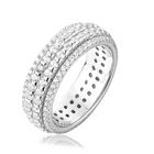 Rings Engagement Ring New Arrive Luxurious Full CZ Rings Popular For Engagement Wedding 925 Sliver Ring
