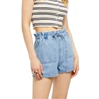 Shorts Jeans High Waist Shorts High Waist Women Denim Shorts Summer Drawstring Plus Size Jeans Shorts