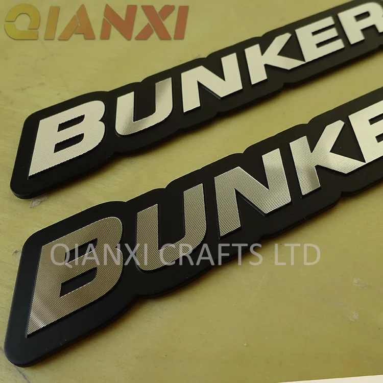 product diamond cut metal nameplate sign aluminum badge machine emblem logo plate-11