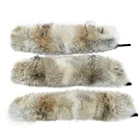 Fur Wholesale Factory Price Natural Color Real Coyote Fur Hood Trimming Real Fur Strips With Zipper