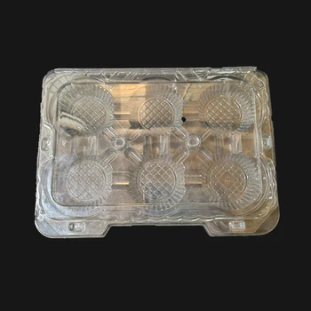 Hot sell food grade pet tray  for egg tarty clear containers with lid egg tart packaging