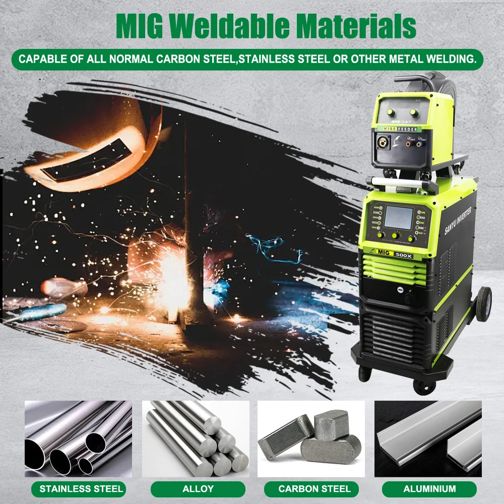 Sanyu High Quality Mig 500a Welder Welding Digital Led Display Mig