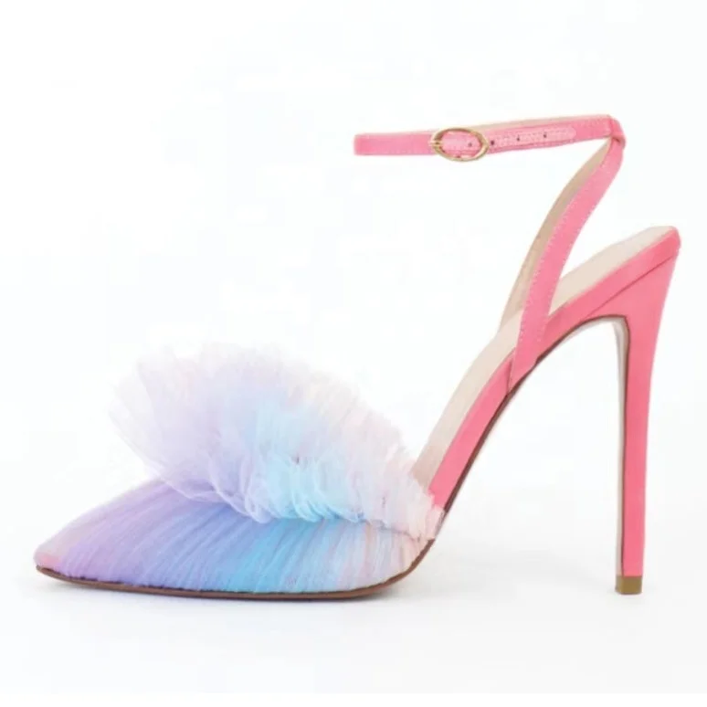 designer pink high heels