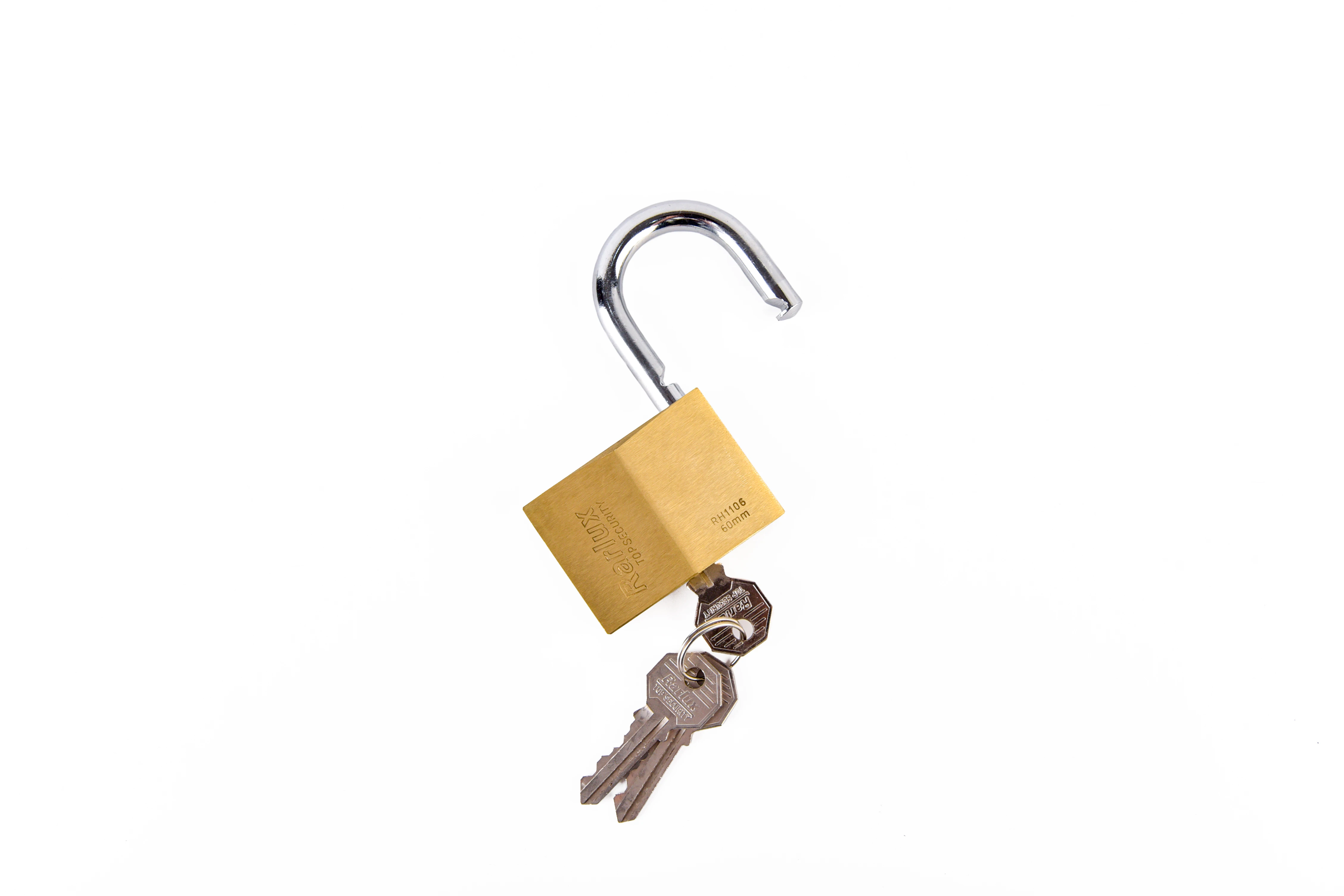 Rarlux top security Solid padlock 3 Nickel-plated keys Brass Padlock