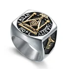Ring Rings Fashion Design Ring Custom Gold Silver Masonic Item Large Size Stainless Steel Rings